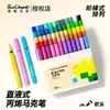 Plumones Marcadores Acrílicos Líquidos Directos con Puntas Suaves para Estudiantes de Primaria, 60 Colores, Marcadores Acrílicos Opacos y Apilables