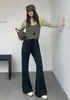 Pantalones Acampanados Grises para Mujer Primavera Otoño Verano 2026 Nuevos de Cintura Alta Casuales tipo Sudorera Americana para Chicas Pequeñas Micro Acampanados Deportivos
