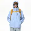 Chaqueta tres en uno para mujer, conjunto de dos piezas desmontable de moda, chaqueta impermeable y a prueba de viento para trabajo al aire libre y montañismo para hombre