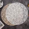 Jogo americano estilo nórdico, folha de ginkgo, criativo, tapete decorativo de PVC, jogo americano oco, estilo ocidental, tapete de isolamento térmico, tapete de mesa de jantar doméstico