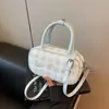 Bolso Boston Cuadros Lindo para Mujer 2025 Nuevo Diseño de Nicho Bolso Cruzado Estilo Coreano Bolso de Hombro de Moda