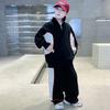 Conjunto de Algodón con Cordón para Niños de Otoño, Estilo Nuevo para Niños Mayores, Deportivo, Holgado, Transpirable, Duradero, Elegante Conjunto de Dos Piezas