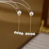 Pendientes Largos Versátiles de Estilo Cotidiano, de Alta Gama y a la Moda, Pendientes de Botón Coreanos Elegantes, Pendientes Atmosféricos, Directo del Fabricante