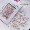 Decoraciones Iridiscentes para Uñas de Moño, Pequeños Accesorios de Cinta Aurora de Colores, Kit de Materiales para Manualidades DIY de Color Chapado