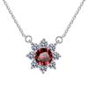 Collar Transfronterizo de Moissanita para Mujer, Color D, 1 Quilate, Colgante de Gema de Estrella de Ocho Puntas de Alta Gama, Cadena de Clavícula de Plata de Ley S925 Fabricante