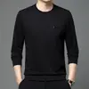 Moda Masculina Nueva Primavera Sudadera Cuello Redondo Camiseta de Manga Larga Marca de Tendencia Camisa Básica Casual para Hombre Venta al por Mayor