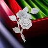 Broche Cruzado de Zirconia Brillante Rosa, Pin de Ramo de Lujo de Alta Gama, Accesorio para Abrigo Ropa, Broche en Stock