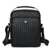 2022 Nueva Maletín de Negocios para Hombre de Puleather Simple Gran Capacidad Tejido Casual Deportivo Mochila Cruzada
