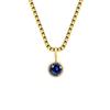 EManco joyería de lujo ligero con diamantes de imitación para hacer tú mismo collar Colgante de piedra de cumpleaños de diamante de 8 mm Collar de acero de titanio estilo europeo y americano al por mayor