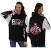 Sudadera con capucha y costuras en contraste con estampado de Jujutsu Kaisen de batalla de hechizos transfronterizos de AliExpress