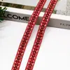 Ventas Directas de Fábrica Exportación Accesorios de Cincha para Ropa Calzado y Sombreros Encaje Decorativo Cincha Estilo Étnico Rojo Encaje de Código de Barras Pequeño