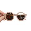 Gafas de sol para niños y niñas retro combinables con todo, gafas de montura redonda, gafas de sol modernas y lindas, sombrilla para bebé a prueba de rayos UV