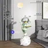 Coelho Astronauta Espacial Grande Enfeite para Lateral de Sofá, Estante de TV, Decoração de Chão, Presente de Inauguração de Casa para Sala de Estar, Decoração de Luxo Leve