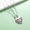 Europa y Estados Unidos collar con colgante de letra nuevo transfronterizo HERMANA MAYOR HERMANA MENOR corazón costura hermana buena llavero