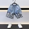 Ropa para Niños Traje de Verano para Niños Estilo Coreano Ropa Handsome para Niños 2025 Nuevo Conjunto Deportivo Delgado de Mezclilla de Dos Piezas para Niños