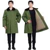 Casaco de Algodão Militar, Comprimento Médio, Engrossado para o Inverno, Quente, Jaqueta Grande de Algodão Estilo Nordeste, Roupa de Algodão para Guarda de Segurança, Casaco Verde Militar, Roupa de Trabalho