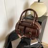 Bolso de Mano de Alta Gama con Textura Moda Retro para Mujer 2026 Nuevo Estilo Bolso Tipo Bowling Elegante Bolso Cruzado Bolso Cuadrado Pequeño