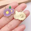 Accesorios para Joyería de Aleación DIY Esmalte Lirio del Valle Flor de Cinco Pétalos Colgante Pendientes Pulsera Collar Llavero Dijes