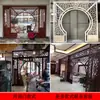 Nova Tela Divisória de Entrada Estilo Chinês Grelha de Madeira Maciça Grelha de Entrada para Sala de Estar Portas e Janelas Estilo Chinês para Hotel Restaurante Escultura em Madeira