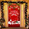 Tela de Fondo Navideño Transfronterizo Navidad Clipper Decoración de Fiesta Navideña Bandera Cortina de Puerta Bandera Banner Navideño