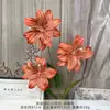 Accesorios de Decoración para Salón de Bodas Serie Naranja, Flores Artificiales para Sala de Estar y Comedor, Ventana de Jardín Estilo Monet