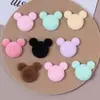 Peluche Caricatura Colorido Cabeza de Mickey Oso Pasador Tocado Pendientes Flor para Zapato Parche Accesorios para Joyería DIY Venta al por Mayor