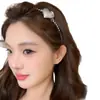 Colar gargantilha em formato de coração com fio de telefone~Versátil de verão doce fresco em formato de coração feminino grande fio de telefone elástico de cabelo faixa de cabelo