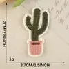 Bolsas, Zapatos y Sombreros con Logo Bordado de Computadora Serie Planta Cactus Parches Bordados Decorativos Accesorios para Ropa Parches de Tela
