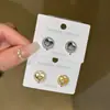 Pendientes Ins con Tachuelas de Diamante, Suaves y Amorosos para Mujer, Lujo Ligero con un Toque de Alta Gama, Aguja de Plata S925, Diseño de Nicho, Pendientes Elegantes