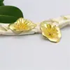 Accesorios de joyería DIY, venta al por mayor, colgante de flor con efecto esmerilado de cobre puro, accesorios para el cabello, tocado, pendientes
