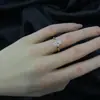 Anillo de Plata de Ley S925 con Moissanita Ovalada de 2 Quilates Color Huevo de Paloma para Mujer, Moda Europea y Americana de Lujo Ligero, Anillo de Compromiso y Boda