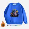 Juego de Animación Rainbow Friends Sudadera Chaqueta Infantil Estampada Blue Friends Otoño e Invierno Terciopelo Engrosada Cuello Redondo Manga Larga