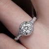 Deseo Nuevo Anillo de Zirconia de Diamantes Europeos y Americanos Ocho Corazones y Ocho Flechas Anillo Simple de Moda para Mujer Joyería de Mano Conmemorativa de Viaje