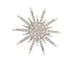 Broche de Copo de Nieve Estrella de Diamante Completo Transfronterizo para Mujer, Diseño de Nicho, Sensación de Alta Gama, Accesorio de Pin de Solapa