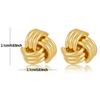 Brincos Irregulares de Ouro Real Banhado a Cobre Europeu e Americano Moda Commuter Retro Metal Premium Amazon Brincos Femininos Exagerados