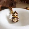 Cadena para Suéter Original Retro Moda Versátil Exquisita Trébol de Cuatro Hojas Calabaza Perla Cadena para Suéter Cadena Larga de Lujo Ligero de Alta Gama para Mujer