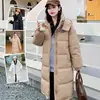 Tiro real 2026 nueva chaqueta de algodón retro abrigo de algodón para mujer de longitud media estilo coreano holgada ins estilo Hong Kong chaqueta acolchada de algodón abrigo engrosado