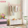 Arara de Chão, Cabideiro Doméstico, Varal de Roupas para Quarto, Arara de Roupas Móvel Dopamina para Dormitório