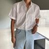 2024 alta calidad Camisa de bolsillo para hombre Verano delgada Moderna Camisa de manga corta Sentido del diseño Casual Nueva chaqueta