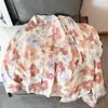 Nuevo conjunto de pijama de dos piezas para mujer estilo coreano de primavera y otoño, rayas blancas y negras vintage, cárdigan con cuello, manga larga, pantalón largo, conjunto casual para casa