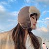 Sombrero Lei Feng para Mujer Invierno Exterior Sombrero a Prueba de Frío Terciopelo Grueso Cálido Felpa Cortavientos Protección para los Oídos Combinable Sombrero para Montar Moderno