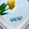 Pinza para el pelo con flequillo en tono azul bebé, accesorio para el pelo con forma de melocotón, horquilla combinable, accesorios para el pelo japoneses, coreanos, de primavera y verano.