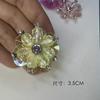 Accesorios de Flor de Perlas de Cristal de Mancha Flores de Zapato Decorativas Hechas a Mano con Perlas Flores de Lentejuelas para Zapatos Sombrero Bolso Joyería