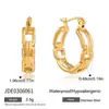 Jieding Pendientes de Acero Inoxidable Dorados Europeos y Americanos Pendientes de Circonita Pendientes de Acero de Titanio Transfronterizos Joyería 18K Elementos Geométricos