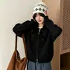 Cárdigan de punto gofre para mujer, nuevo suéter casual estilo coreano otoño/invierno, prenda exterior versátil, top reductor de edad con doble cremallera