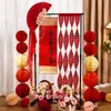 Conjunto de Decoração para Quarto de Casamento e Noivado Estilo Chinês, Rolo "Minha Família Tem Boas Notícias", Decoração para Sala de Estar de Casamento, Enfeites e Suprimentos com o Caractere Dupla Felicidade