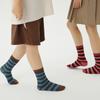 Calcetines a rayas de colores de primavera y verano para estudiantes, algodón peinado, doble costura, calcetines para niños, calcetines versátiles hasta la pantorrilla, calcetines para niños y niñas, venta al por mayor