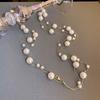 Cadena de suéter de primavera y verano con diseño geométrico de moda europea y americana, collar personalizado con letras geniales de tiro callejero, colgante de amor con diamantes brillantes para mujer
