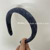 Diadema de Terciopelo Chennel 2024 Celebridad de Internet Diadema Retro para Mujer Todo Fósforo Otoño e Invierno Goma para el Cabello Tarjeta para el Cabello de Presión Alta en la Parte Superior del Cráneo