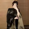 Estilo Chino Estética Nicho Diseño Chal con Abertura Chal Grande Otoño e Invierno Cálido Chal de Punto Doble Cara para Invierno Mujeres